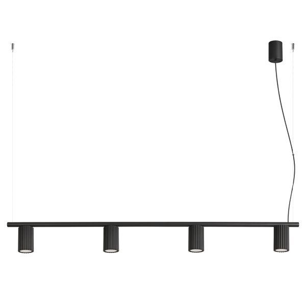 Lustres Aluminium Noir GU10 4 KARBON