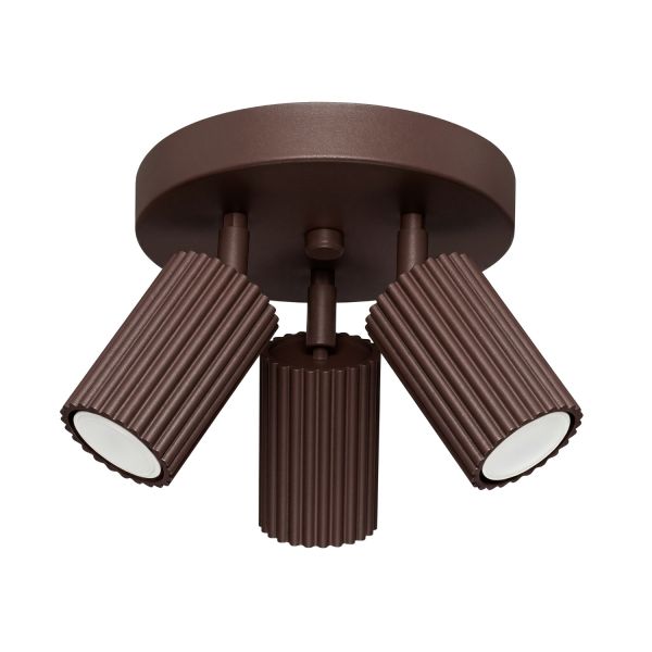 Plafonniers Aluminium Marron GU10 3 KARBON