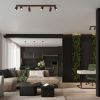 Plafonniers Aluminium Marron GU10 4 KARBON