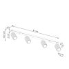 Plafonniers Aluminium Marron GU10 4 KARBON