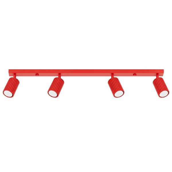 Plafonniers Aluminium Rouge GU10 4 KARBON
