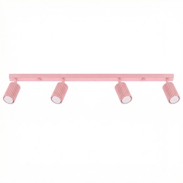 Plafonniers Aluminium Rose GU10 4 KARBON