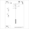 Suspensions Aluminium Rouge GU10 1 KARBON