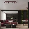 Suspensions Aluminium Bordeaux GU10 1 KARBON