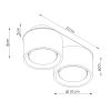 Plafonniers Aluminium Blanc Gx53 2 MODO