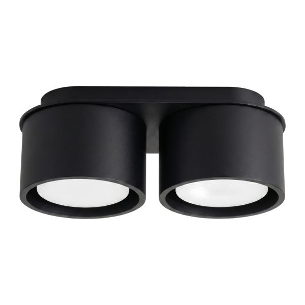 Plafonniers Aluminium Noir Gx53 2 MODO