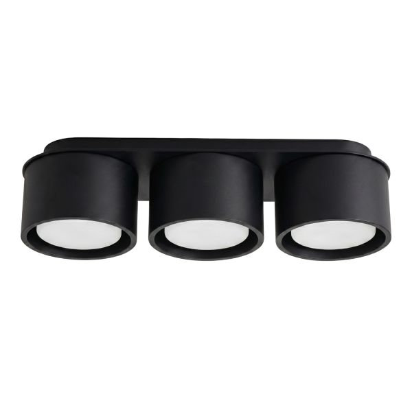 Plafonniers Aluminium Noir Gx53 3 MODO