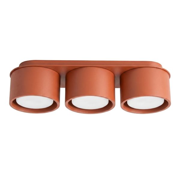 Plafonniers Aluminium Ocre Rouge Gx53 3 MODO
