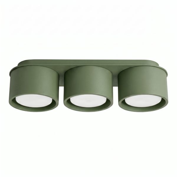 Plafonniers Aluminium Vert Olive Gx53 3 MODO