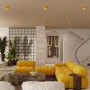 Plafonniers Aluminium Jaune Gx53 1 MODO