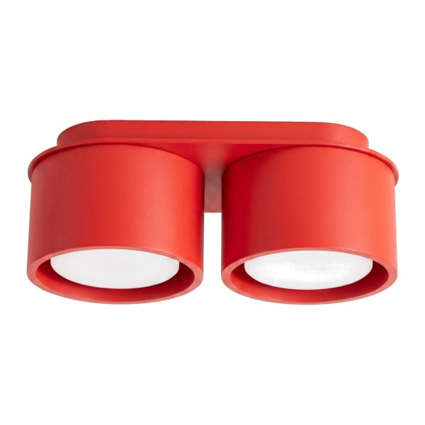 Plafonniers Aluminium Rouge Gx53 2 MODO