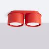 Plafonniers Aluminium Rouge Gx53 2 MODO