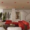 Plafonniers Aluminium Rouge Gx53 2 MODO
