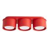 Plafonniers Aluminium Rouge Gx53 3 MODO