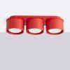 Plafonniers Aluminium Rouge Gx53 3 MODO