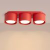 Plafonniers Aluminium Rouge Gx53 3 MODO