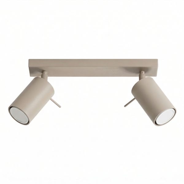 Plafonniers Acier Taupe GU10 2 RING