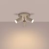Plafonniers Acier Taupe GU10 3 RING