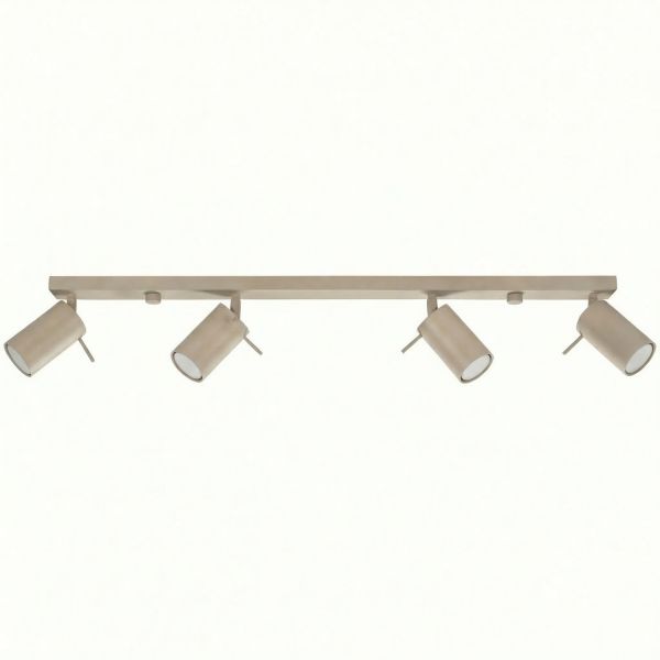 Plafonniers Acier Taupe GU10 4 RING