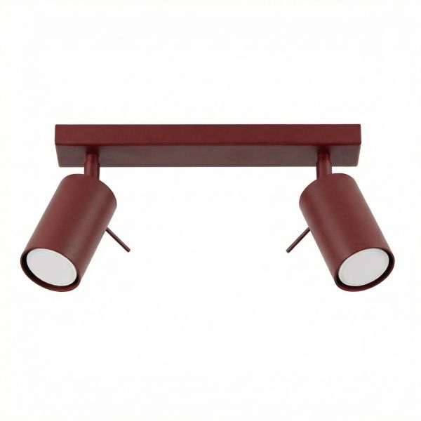 Plafonniers Acier Bordeaux GU10 2 RING