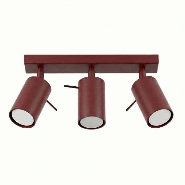 Plafonniers Acier Bordeaux GU10 3 RING