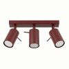 Plafonniers Acier Bordeaux GU10 3 RING
