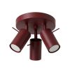Plafonniers Acier Bordeaux GU10 3 RING