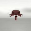Plafonniers Acier Bordeaux GU10 3 RING