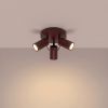 Plafonniers Acier Bordeaux GU10 3 RING