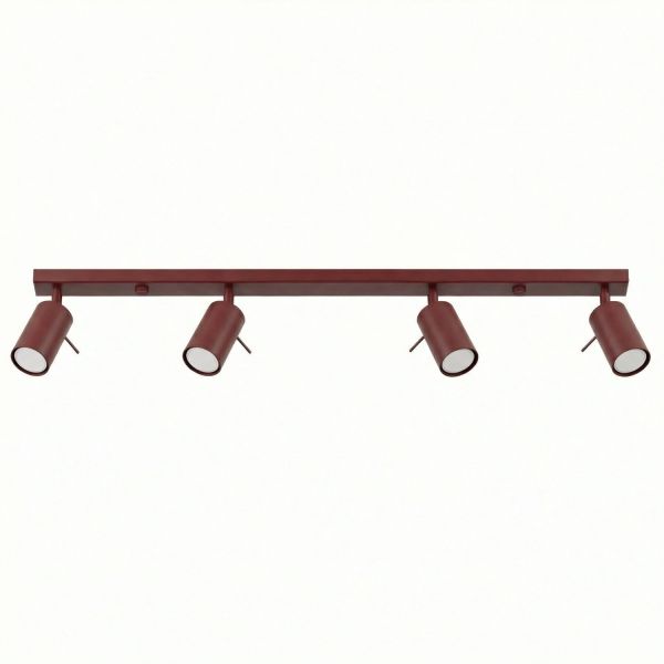 Plafonniers Acier Bordeaux GU10 4 RING