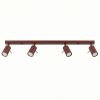 Plafonniers Acier Bordeaux GU10 4 RING