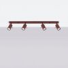 Plafonniers Acier Bordeaux GU10 4 RING