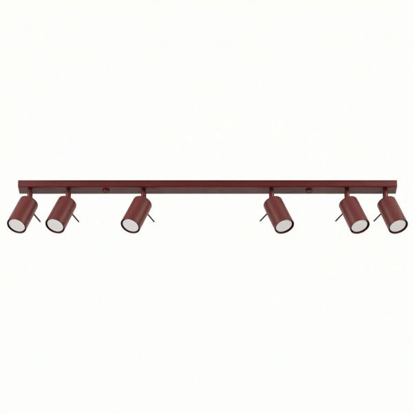Plafonniers Acier Bordeaux GU10 6 RING