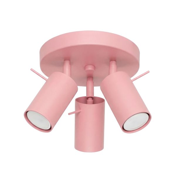 Plafonniers Acier Rose GU10 3 RING