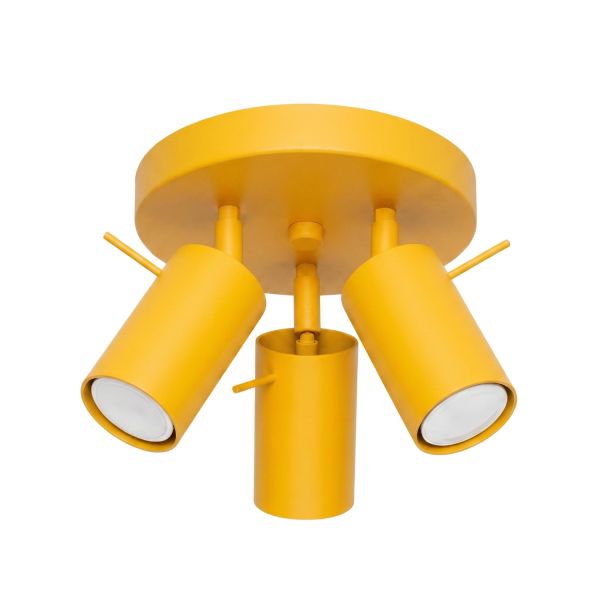 Plafonniers Acier Jaune GU10 3 RING