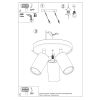 Plafonniers Acier Jaune GU10 3 RING