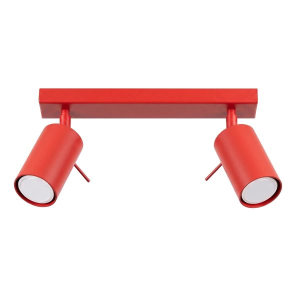 Plafonniers Acier Rouge GU10 2 RING