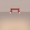 Plafonniers Acier Rouge GU10 2 RING