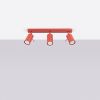 Plafonniers Acier Rouge GU10 3 RING