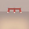 Plafonniers Acier Rouge GU10 3 RING