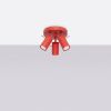 Plafonniers Acier Rouge GU10 3 RING