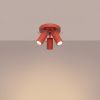Plafonniers Acier Rouge GU10 3 RING