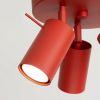 Plafonniers Acier Rouge GU10 3 RING