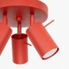 Plafonniers Acier Rouge GU10 3 RING