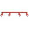 Plafonniers Acier Rouge GU10 4 RING