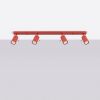 Plafonniers Acier Rouge GU10 4 RING