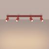 Plafonniers Acier Rouge GU10 4 RING