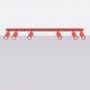 Plafonniers Acier Rouge GU10 6 RING
