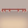 Plafonniers Acier Rouge GU10 6 RING