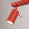 Plafonniers Acier Rouge GU10 6 RING